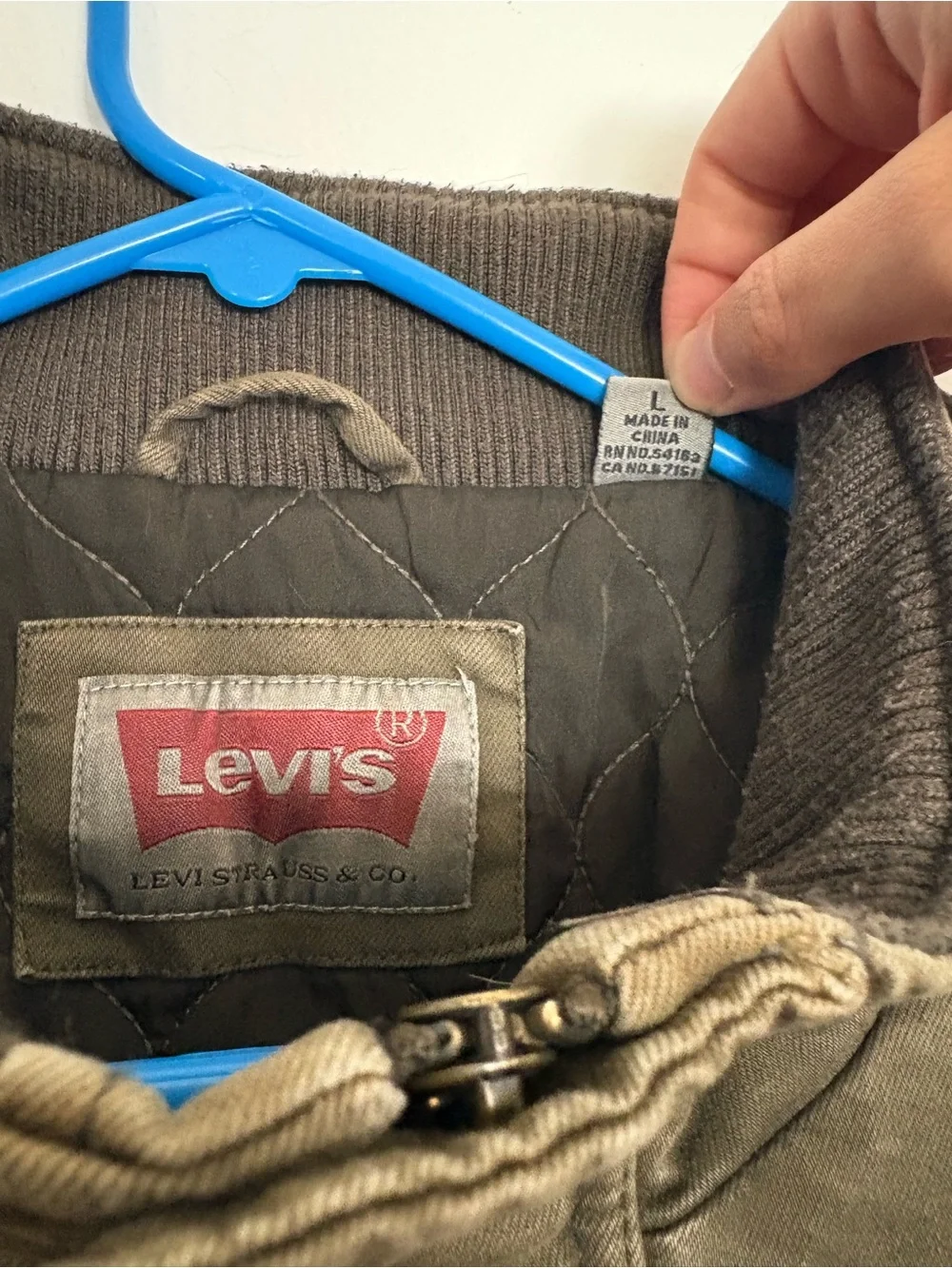Levi’s Quilted Field Jacket - Olive Green - Large